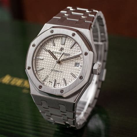 audemars piguet royal oak gold white dial|Audemars Piguet royal oak stainless.